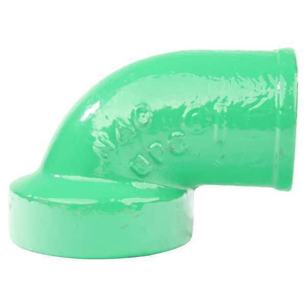 90 Tapped Bend, Cast Iron, 2 in, Socket