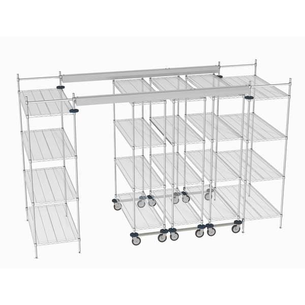 Overhead Track Shelving Complete Kit