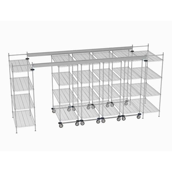 Overhead Track Shelving Complete Kit