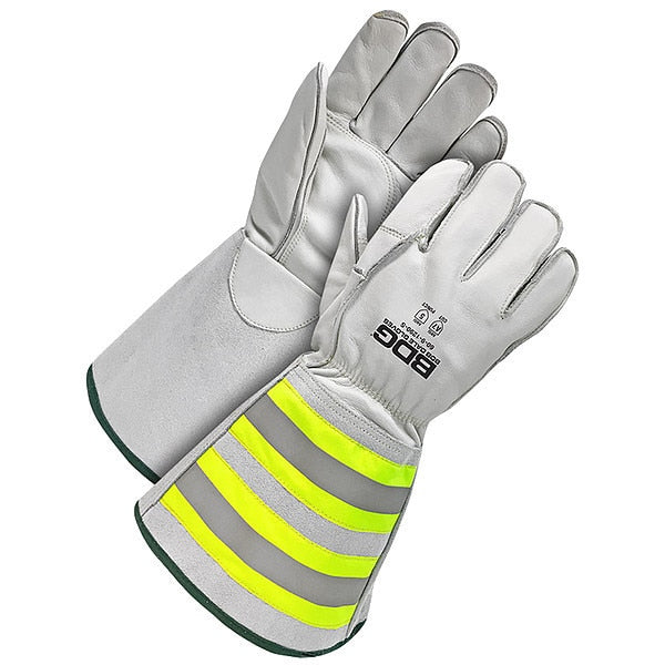 Water Repellent Grain Cowhide Cut Resist HiViz Gauntlet C100, Size M