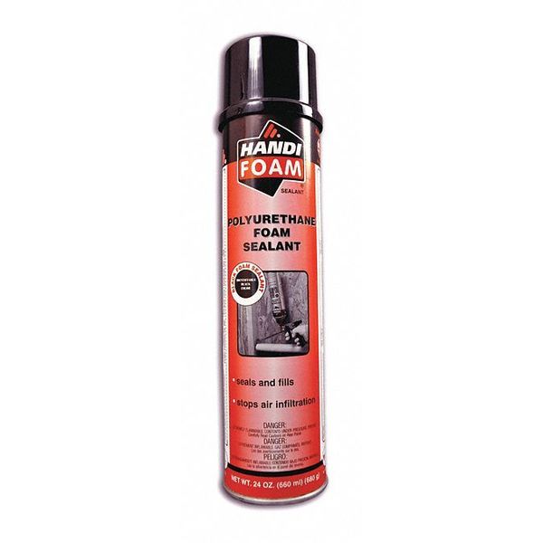 Multipurpose Spray Foam Sealant, 24 oz, Aerosol Can, Black, 1 Component