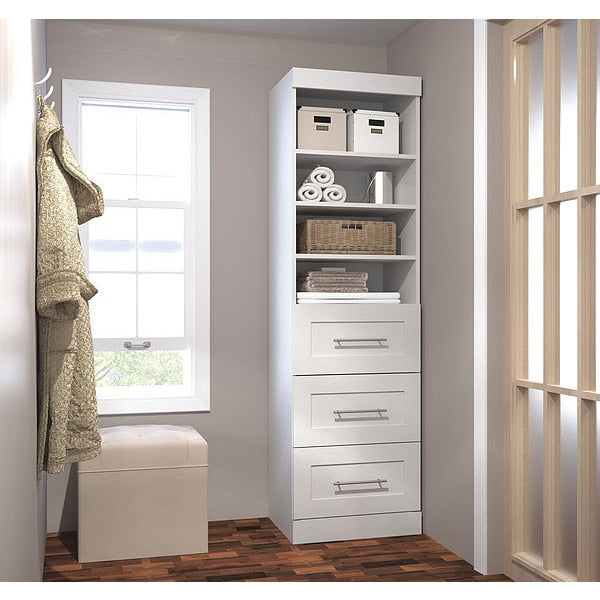Storage Unit, w/3 Drawer Set, Wht, 25