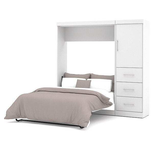 Full Wall Bed Kit, Nebula, White, 84