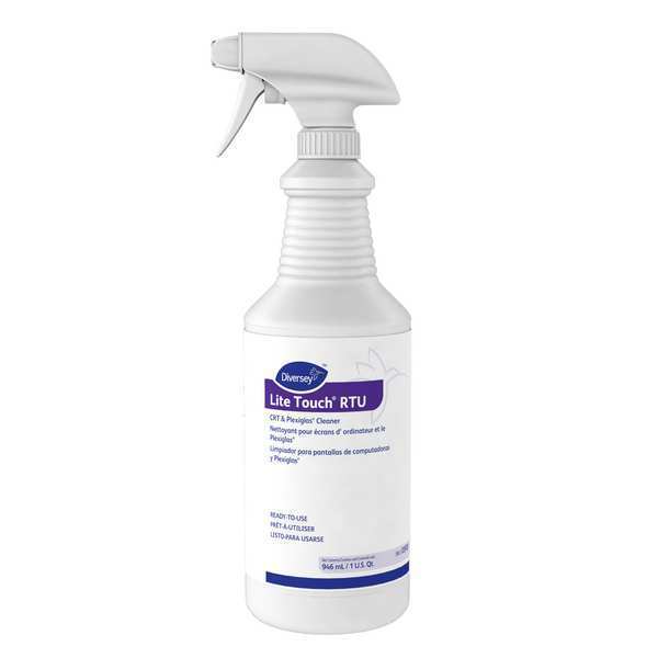 Liquid Plastic Window and CRT Cleaner, Purple, Surfactant, Spray Bottle
