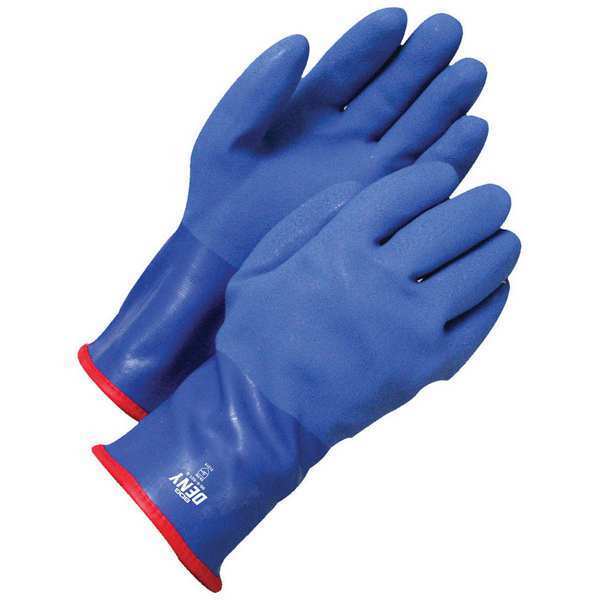 Coated PVC Triple Coated Gauntlet BOA Lined Blue, Size XL (10)
