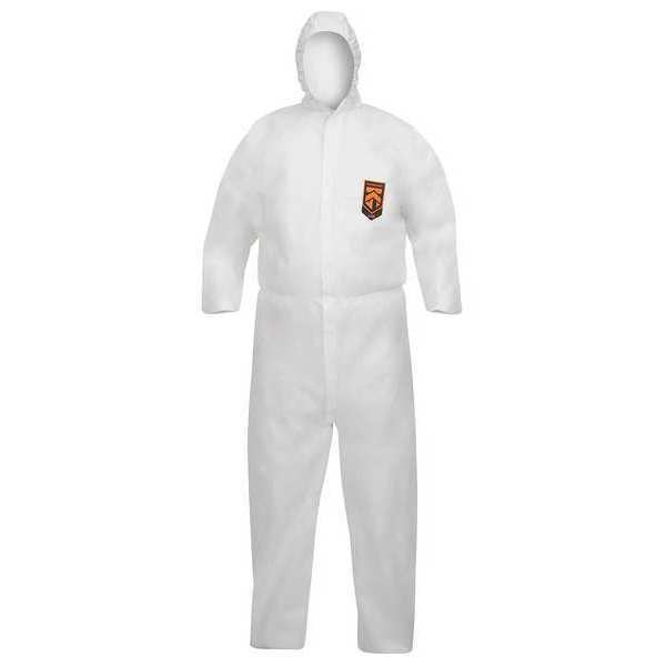 Coveralls, 2XL, White, KleenGuard A40 Reflex, Zipper