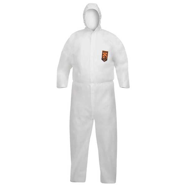 Coveralls, 25 PK, White, KleenGuard A40 Reflex, Zipper