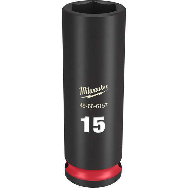 15mm SHOCKWAVE Impact Duty 3/8 in. Drive Deep Well 6 Point Impact Socket