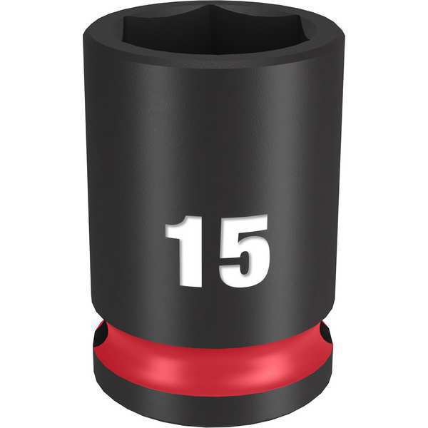 15mm SHOCKWAVE Impact Duty 3/8 in. Drive Standard 6 Point Impact Socket