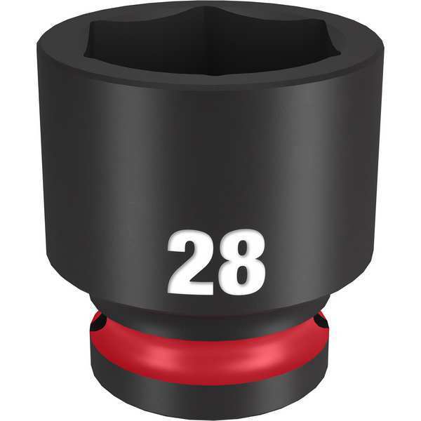 28mm SHOCKWAVE Impact Duty 1/2 in. Drive Standard 6 Point Impact Socket