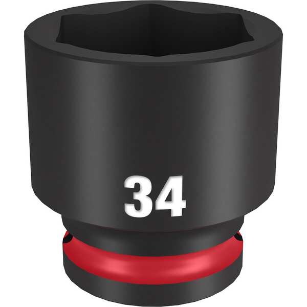 34mm SHOCKWAVE Impact Duty 1/2 in. Drive Standard 6 Point Impact Socket