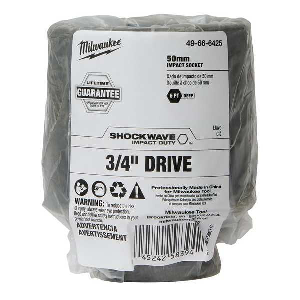 50mm SHOCKWAVE Impact Duty 3/4 in. Drive Deep Well 6 Point Impact Socket