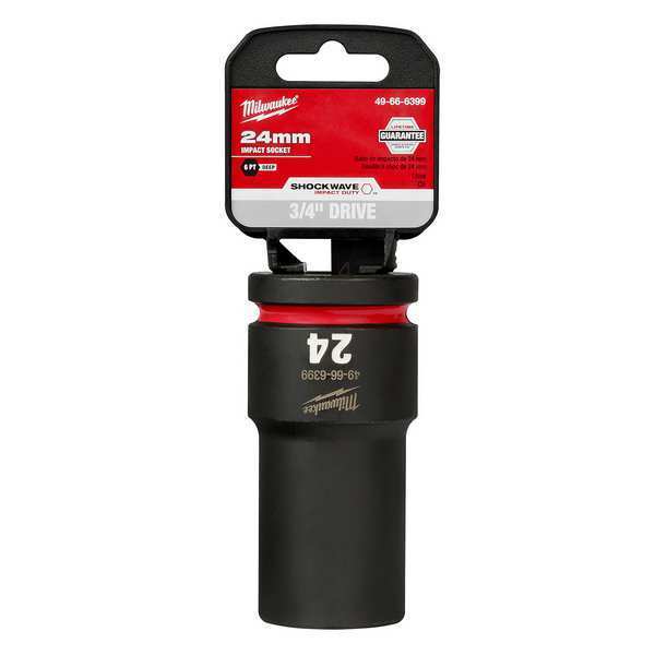 24mm SHOCKWAVE Impact Duty 3/4 in. Drive Deep Well 6 Point Impact Socket