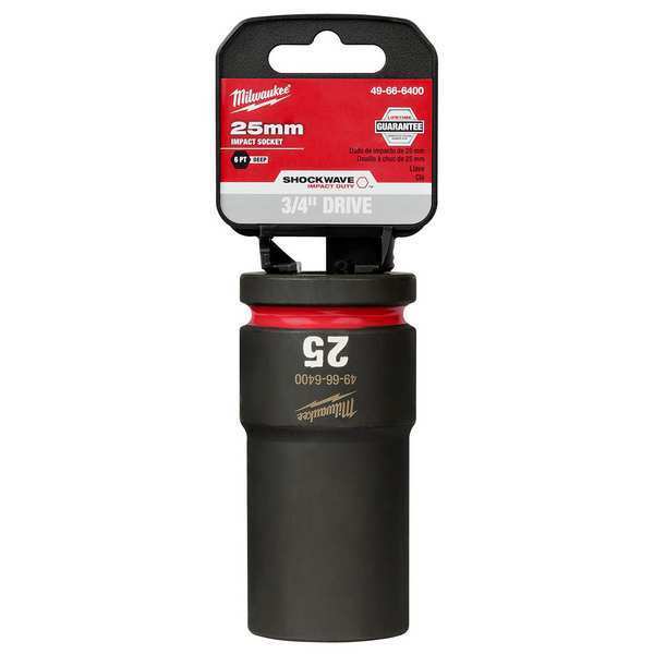 25mm SHOCKWAVE Impact Duty 3/4 in. Drive Deep Well 6 Point Impact Socket