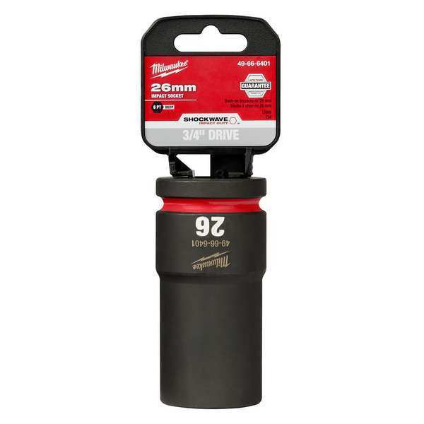 26mm SHOCKWAVE Impact Duty 3/4 in. Drive Deep Well 6 Point Impact Socket