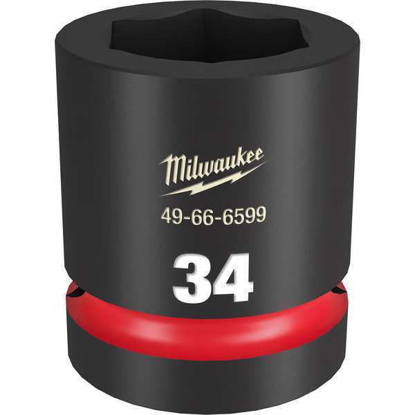 34mm SHOCKWAVE Impact Duty 1 in. Drive Standard 6 Point Impact Socket