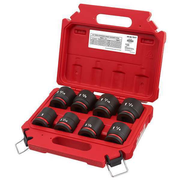 3/4 in Drive IMPACT SOCKET SET, SAE, 8 pc. pcs