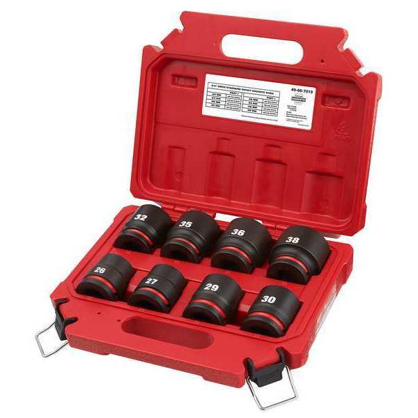 3/4 in Drive IMPACT SOCKET SET, Metric, 8 pc. pcs
