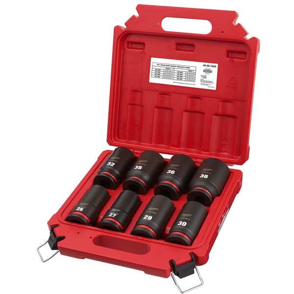 3/4 in Drive IMPACT SOCKET SET, Metric, 8 pc. pcs