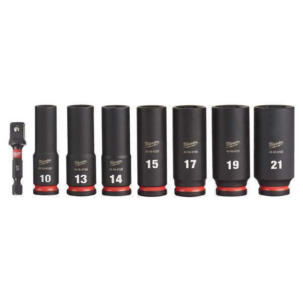 3/8 in Drive IMPACT SOCKET SET, Metric, 8 pc. pcs