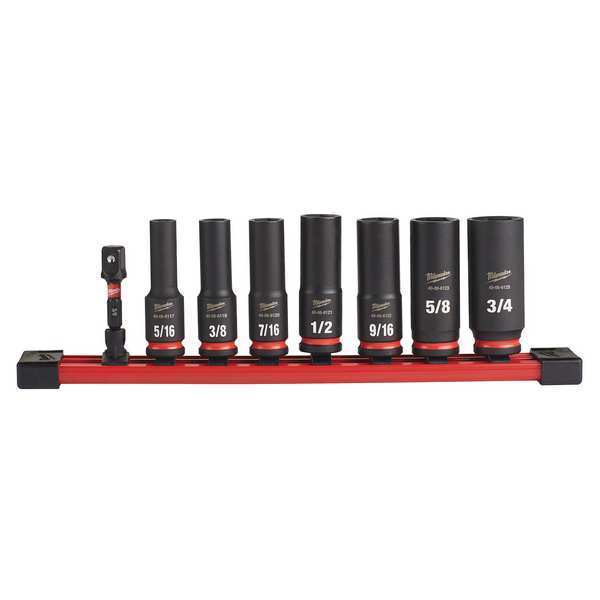 8 pc. SHOCKWAVE Impact Duty 3/8 in. Drive SAE Deep Well 6 Point Socket Set