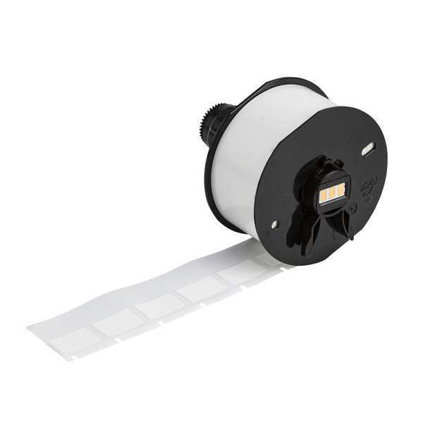 Label Roll, White, Vinyl, 1-1/4