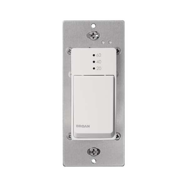 Exhaust Fan Timer, 9 A, White, 120 V