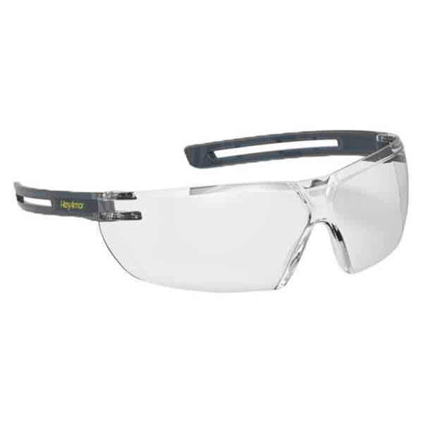 Safety Glasses, Wraparound Clear Polycarbonate Lens, Anti-Fog, Scratch Resistant