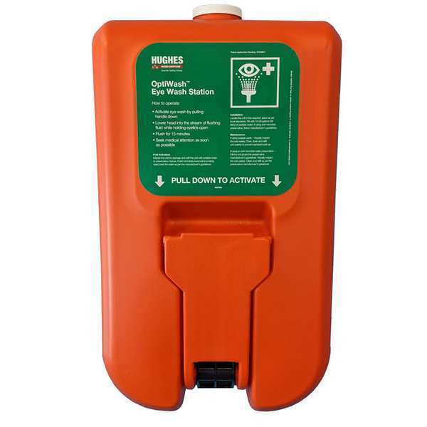 Eyewash Station, Orange, Portable, 10 gal.