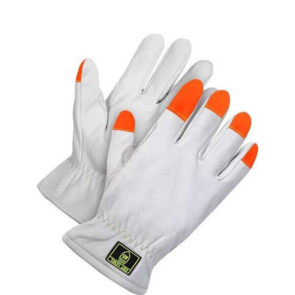 Goatskin Driver Cut Resistant Liner Hi-Viz Fingertips, Size X3L