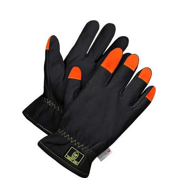 Oil Resist Goatskin Driver Cut Resist Liner Hi-Viz Fingers, Size X3L