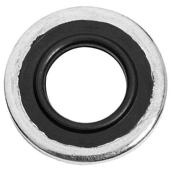 Sealing Washer, Fits Bolt Size 9/16 in Steel, Zinc Plated Finish, 5 PK