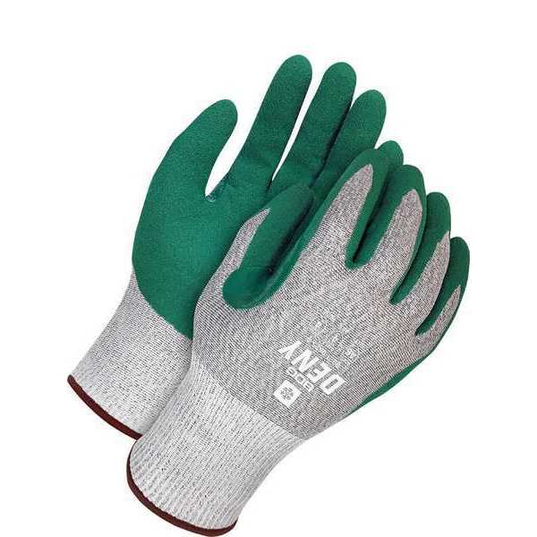 Waterproof, Touchscreen, Lined HPPE Green Sandy Nitrile Palm, Size XS (6)
