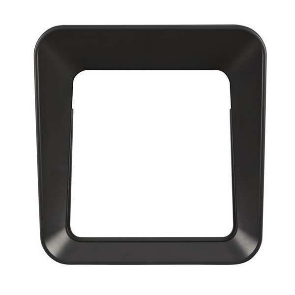 23 gal Square Recycling Can, Flat with Top Opening, Black, 1 Openings