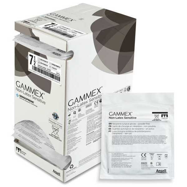 Disposable Gloves, Latex, Beige, S ( 7 1/2 ), 50 PK