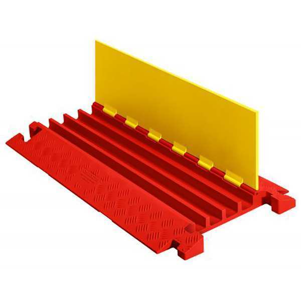 Cable Protector, 4 Channel, 3-3/16 ft L
