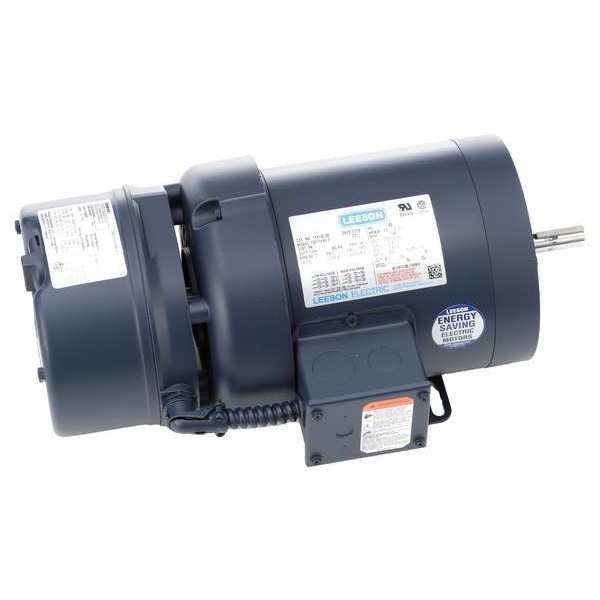 3-Phase Brake Motor, 1/2 HP, 56C Frame, 208-230/460V AC Voltage, 1,140 Nameplate RPM