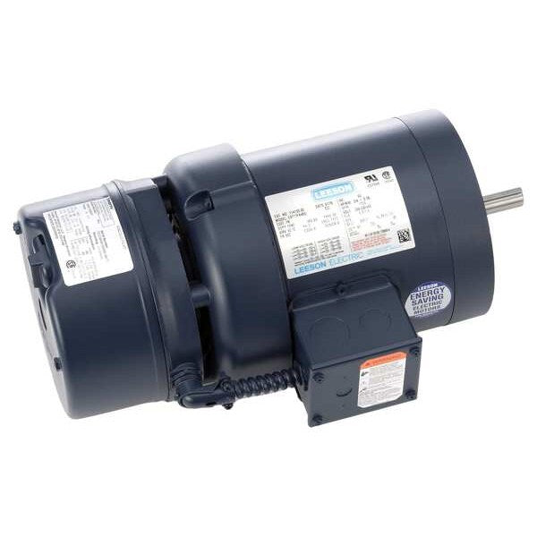 3-Phase Brake Motor, 3/4 HP, 56C Frame, 208-230/460V AC Voltage, 1,725 Nameplate RPM