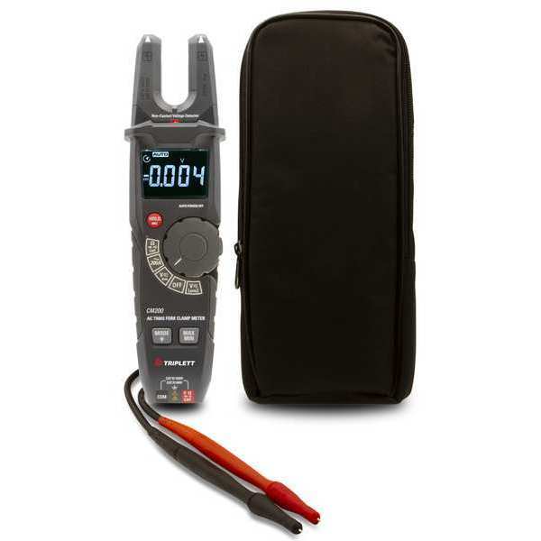 Jaw Clamp Meter, LED, 200 A A, 0.6 in (16mm) Jaw Capacity, CAT IV 600V Safety Rating