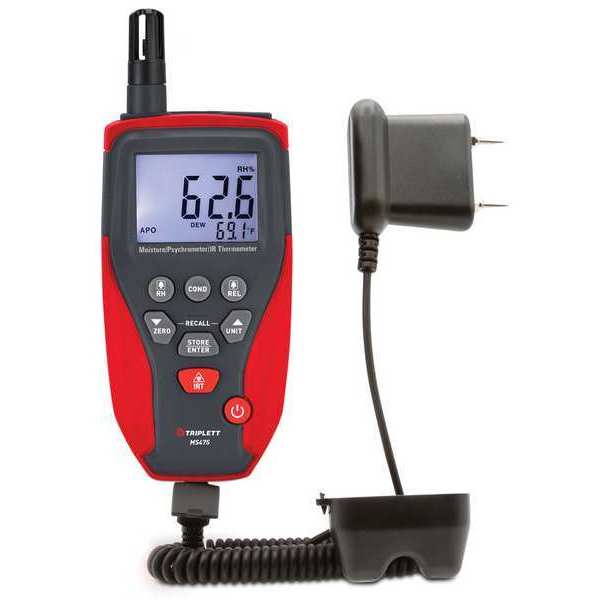 Moisture/Psychrometer/IR Thermometer, 3ft