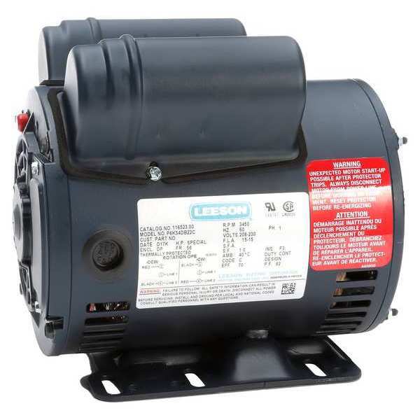 Air Compressor Motor, 5 hp, 3600 RPM
