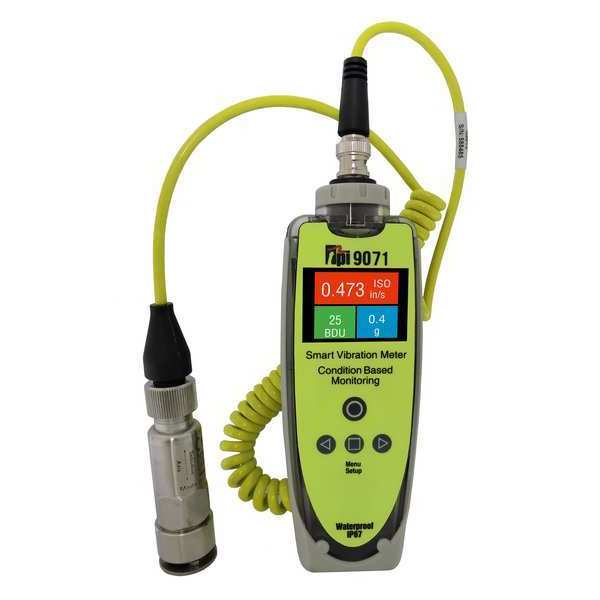 Vibration Meter, 32 to 122F, LED