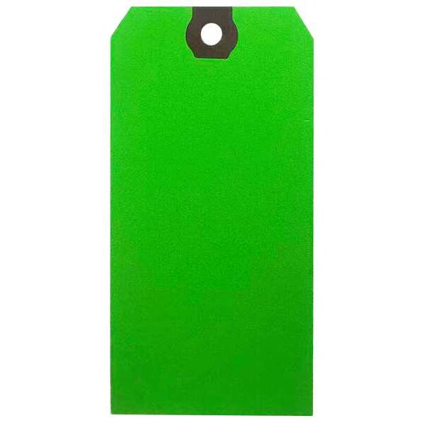 Blank Shipping Tag, Paper, Green, PK1000