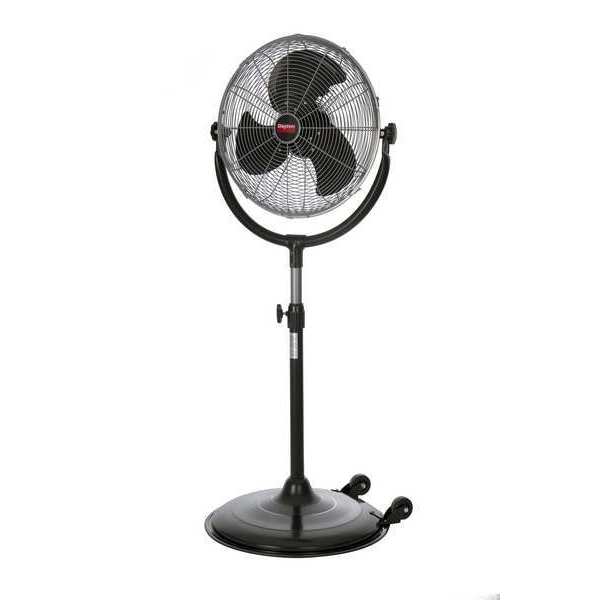 Pedestal Fan, 3 Speeds, Silver, Tilting Head