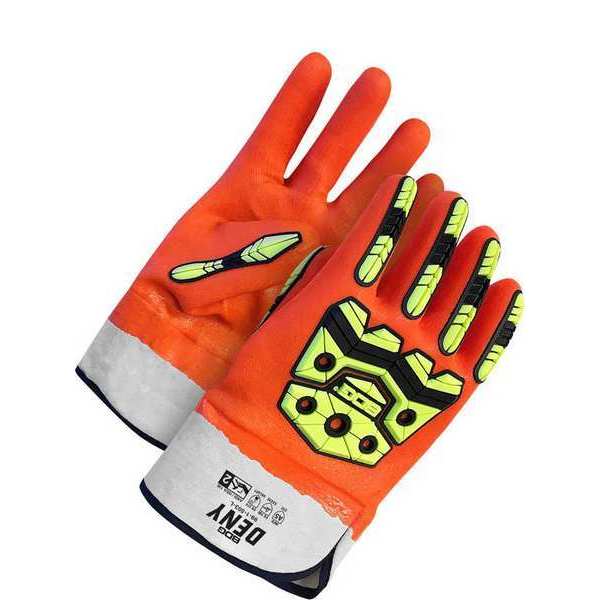 BDG Hi-Viz Orange Chemi-X Glove with Impact Moulds, Size L