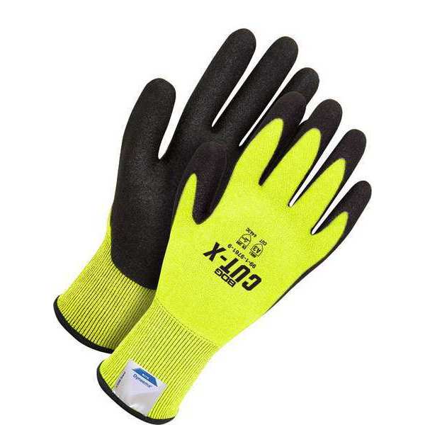 Seamless Knit Dyneema Cut Resistant Hi-Viz Yellow PUFoam Pal, Shrink Wrapped, Size S (7)
