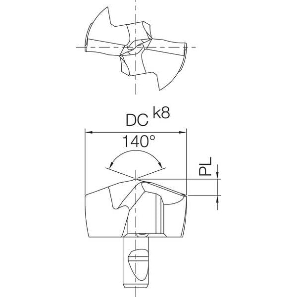 Replaceable Drill Tip, PVD Carbide