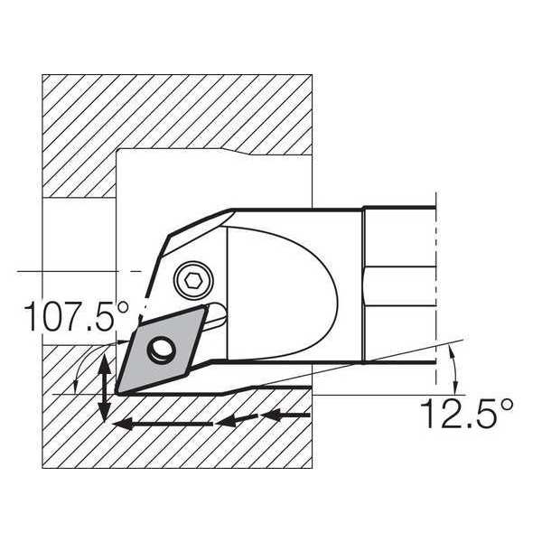 Boring Bar, Negative Rake, Leftt-Hand