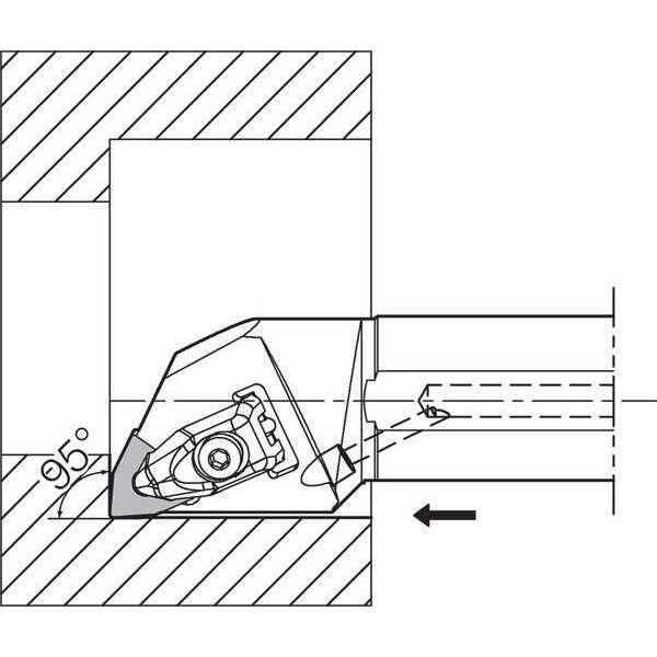 Boring Bar, Negative Rake, Right-Hand