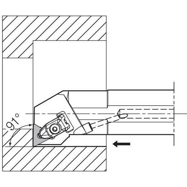 Boring Bar, Negative Rake, Leftt-Hand